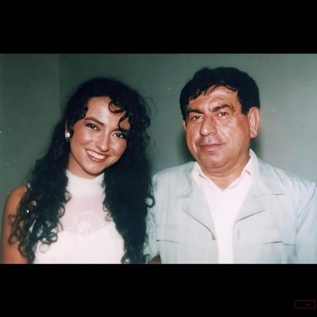أمل عرفة ووالدها الراحل سهيل عرفة